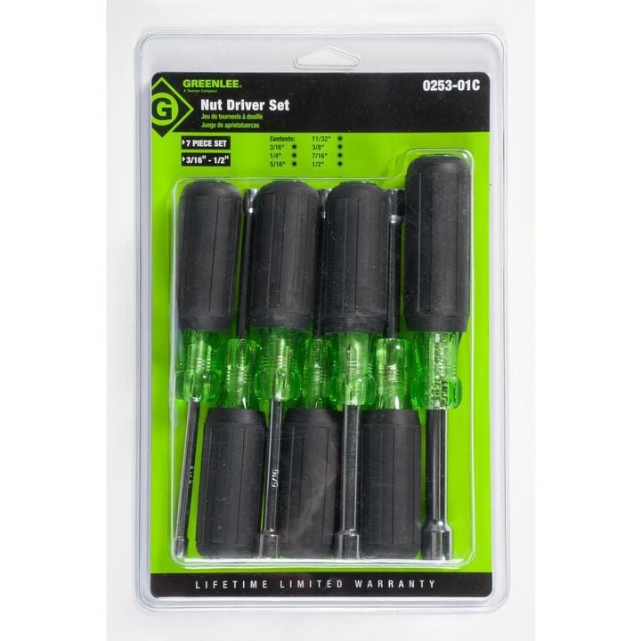 Greenlee Magnetic Nut Driver Set 7 Piece