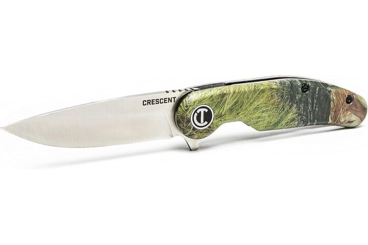 Crescent 3 1/4 Inch Camouflage Drop Point Composite Handle Pocket Knife, large image number 2