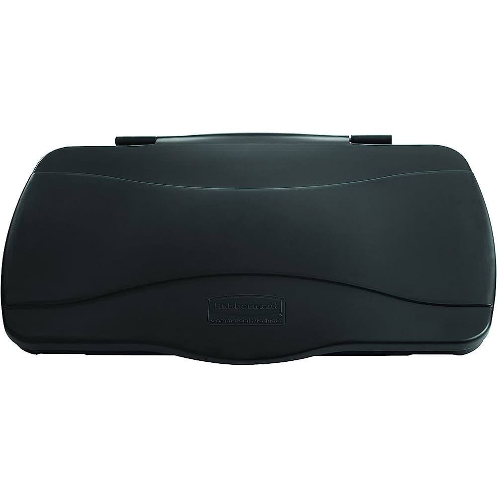 Rubbermaid Executive Series Black Metal Hinged Lid for Slim Jim Containers, large image number 1