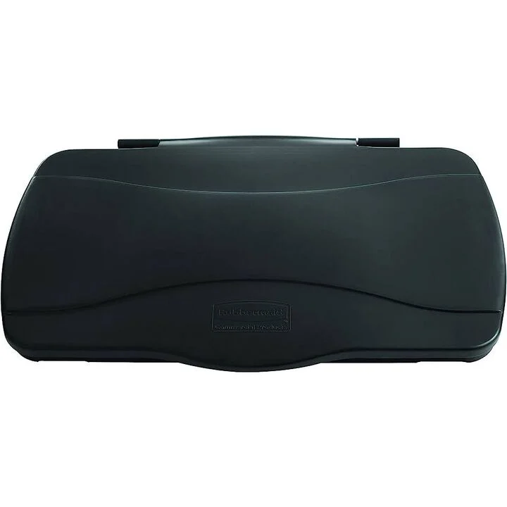 Rubbermaid Executive Series Black Metal Hinged Lid for Slim Jim Containers
