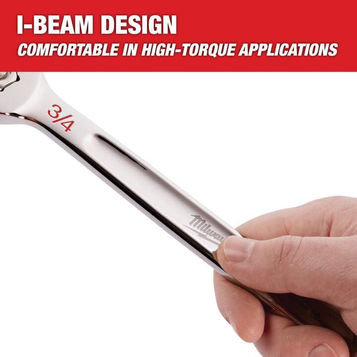 Milwaukee 11 Piece Metric Combination Wrench Set and 11 Piece SAE Combination Wrench Set Bundle, large image number 8