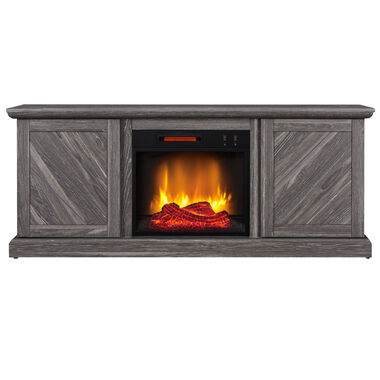 Hearthpro Media Electric Fireplace with Plank Style