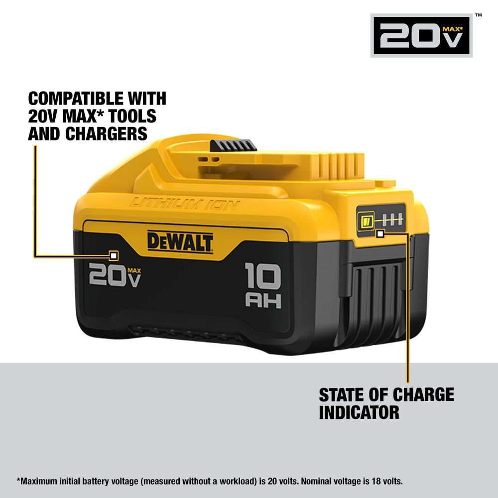 DEWALT 20V MAX XR 10Ah Lithium Ion Battery 2pk - Image 3