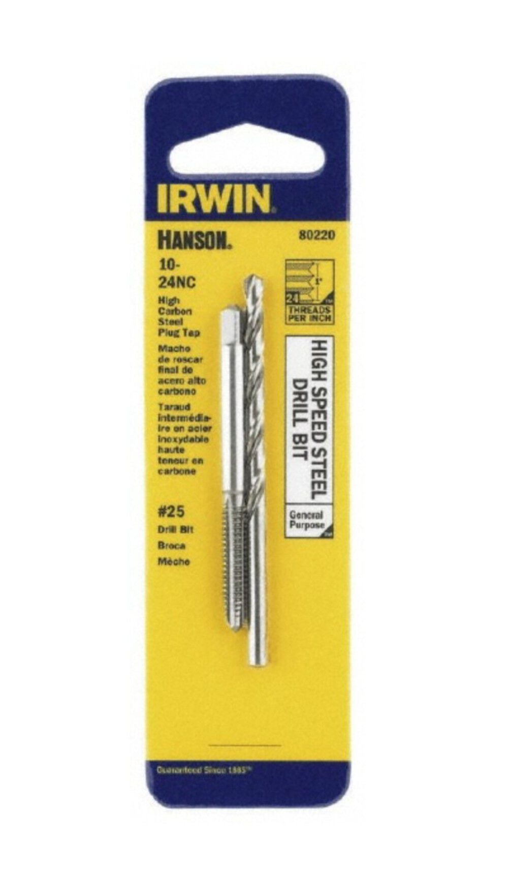 Irwin #25 10-24NC High Speed Steel Drill Bit and Tap, large image number 1