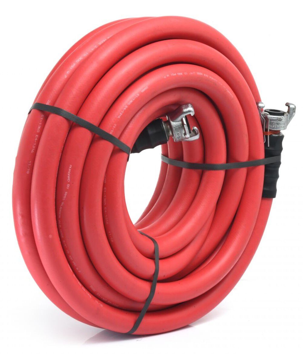 BluBird Impulse 3/4 Inch x 100 Ft. Red Rubber Jack Hammer Hose Assembly, large image number 3