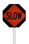 C H Hanson Stop/Slow Sign with 60 Inch Plastic Pole, small image number 3