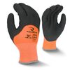 Radians Cold Weather Hi Viz Latex Coated Insulated Glove with Abrasion Protection - Orange Large with Hang Tag, small image number 1