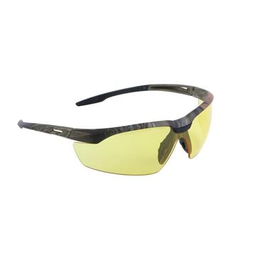 Lincoln Electric Camouflage Safety Yellow Glasses with Amber Lenses