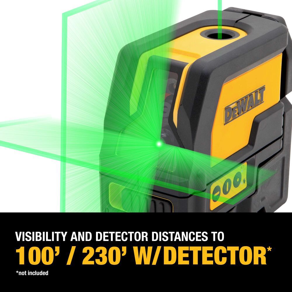 DEWALT Cross Line And Plumb Spots Laser Green DW0822CG Acme Tools