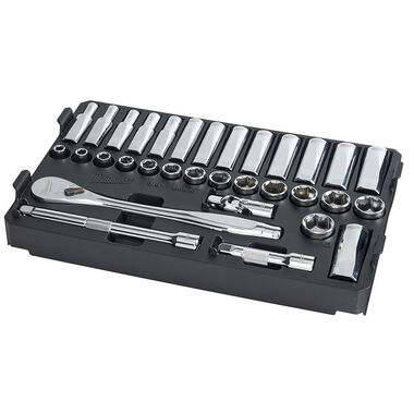 Milwaukee 3/8 32pc Ratchet and Socket Set in PACKOUT - Metric, large image number 5