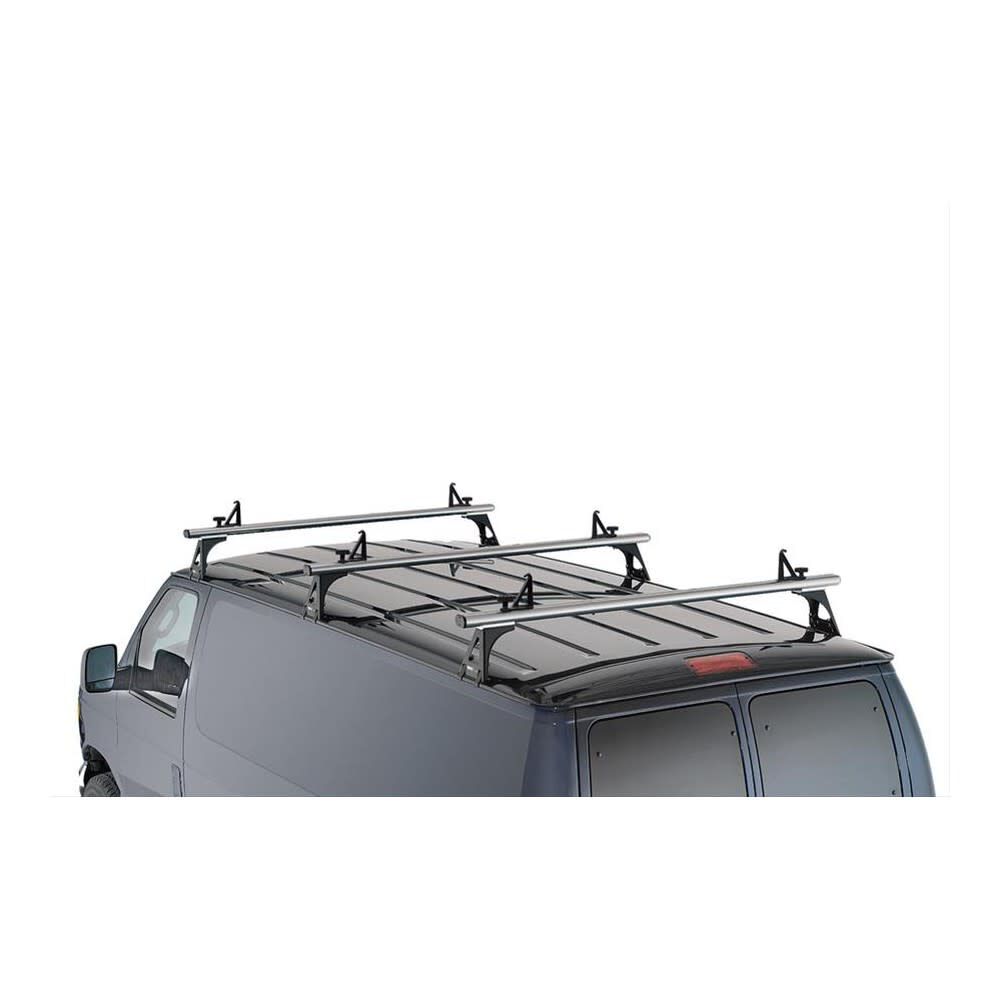 Thule 750 Lbs Silver Aluminum 3-Bar TracRac Van Rack, large image number 3