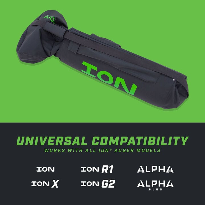 Ion Auger Carry Bag, Storage, Lithium-ION Ice Auger, Extension Pocket, Augers, Black, large image number 8