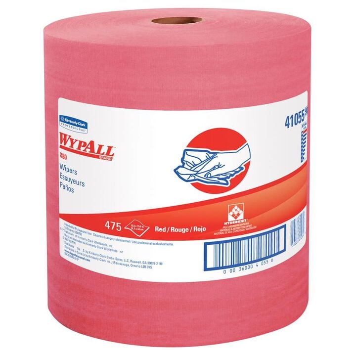 Kimberly Clark WYPALL X80 Jumbo Roll Towels Red
