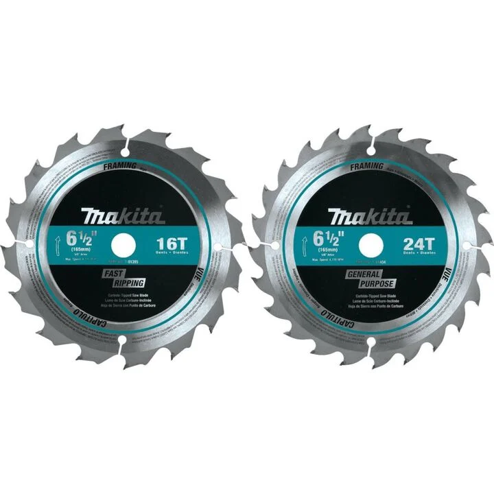 Makita 6-1/2 in. Carbide-Tipped Circular Saw Blade (2-Pieces), large image number 0