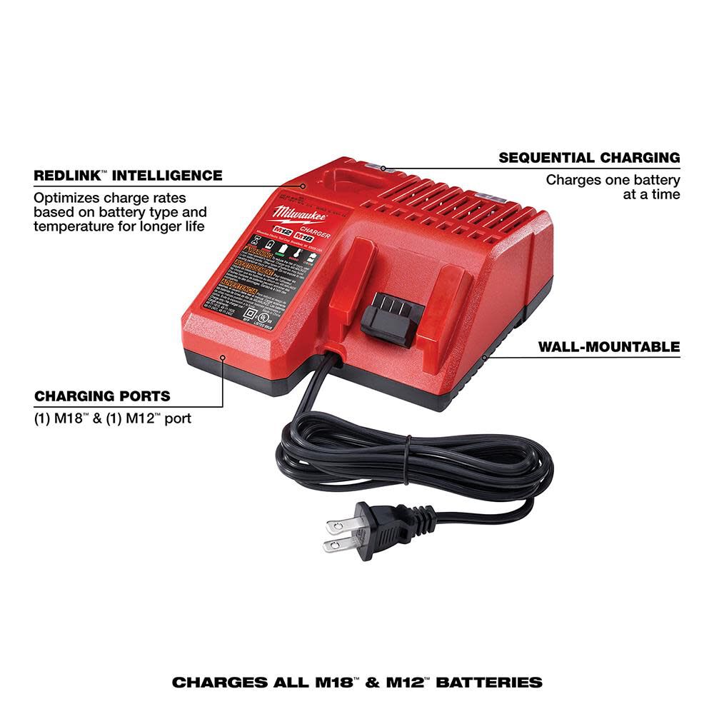 Milwaukee M18 REDLITHIUM XC 5.0Ah Battery and Charger Starter Kit