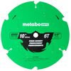 Metabo HPT Fiber Cement 10 Inch 6-Tooth Saw Blade, small image number 1