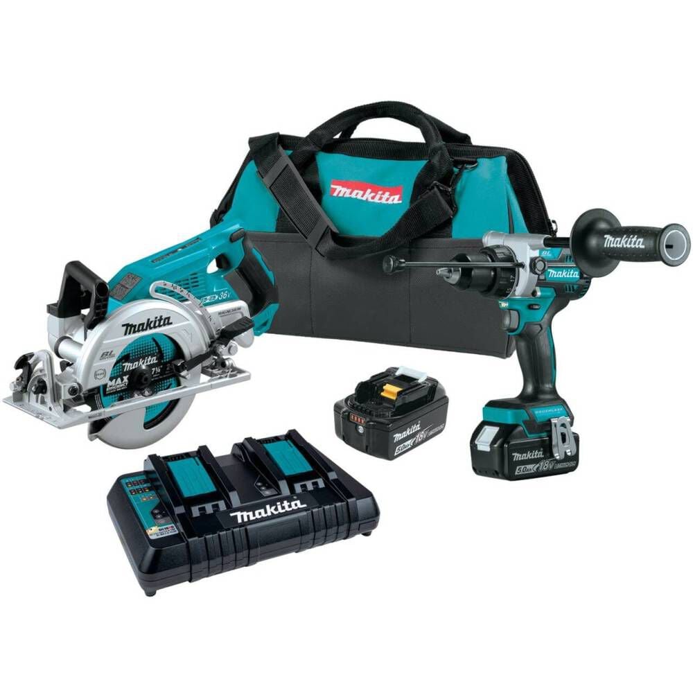 Makita 18V LXT Lithium-Ion Brushless Cordless 2-Pc. Combo Kit (5.0Ah), large image number 1