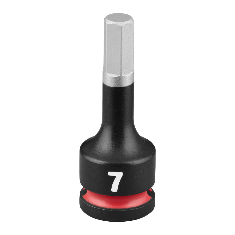 Milwaukee SHOCKWAVE Impact Duty 3/8 Inch Drive 2 Inch Hex 7mm Bit Socket - 49-66-7270