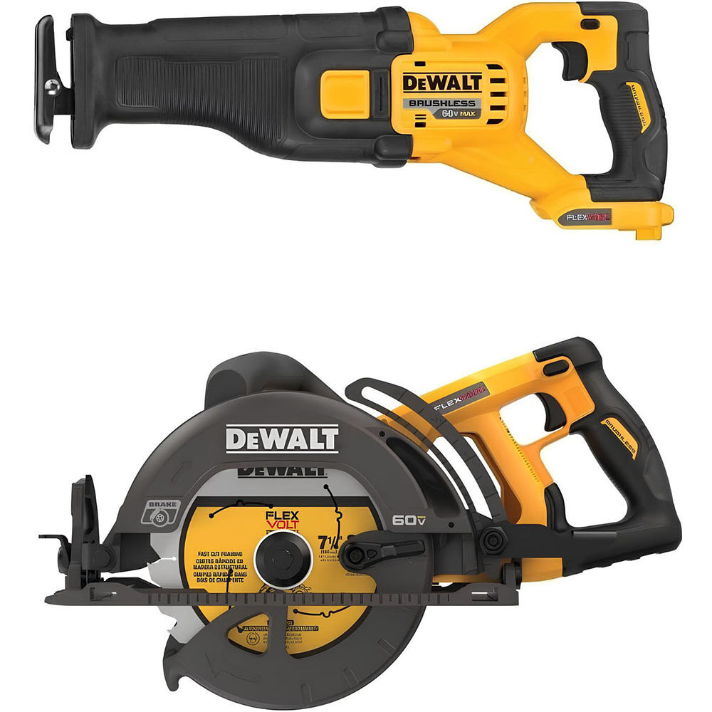 DEWALT 60V MAX 7-1/4 Inch Cordless Saw & Reciprocating Saw Bundle, large image number 1