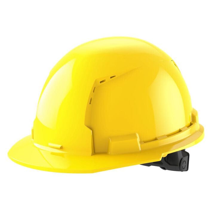 Milwaukee Yellow Front Brim Vented Hard Hat with 6pt Ratcheting Suspension Type 1 Class C, large image number 0