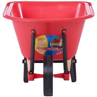 True Temper 1-1/4 cu. ft. Children's Poly Wheelbarrow with Pneumatic Tire, large image number 1