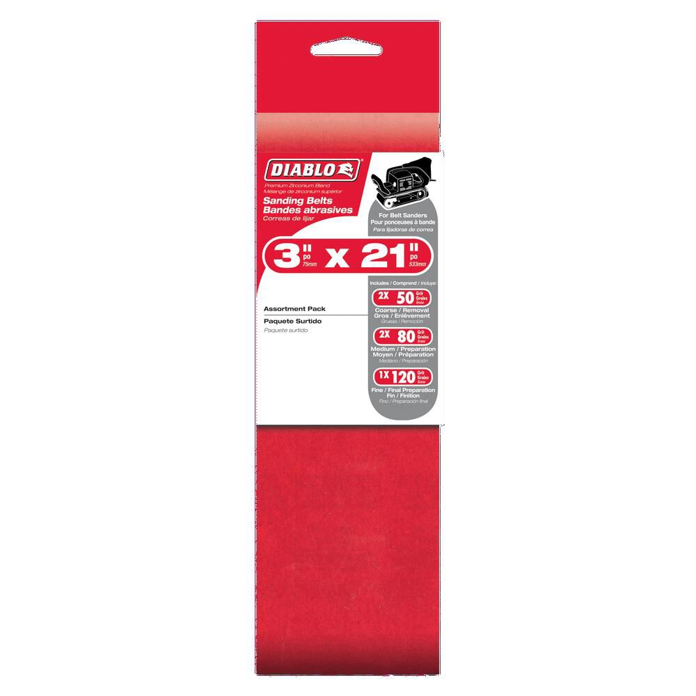 Diablo Tools 3inx21in Assorted Belt Pack, large image number 3