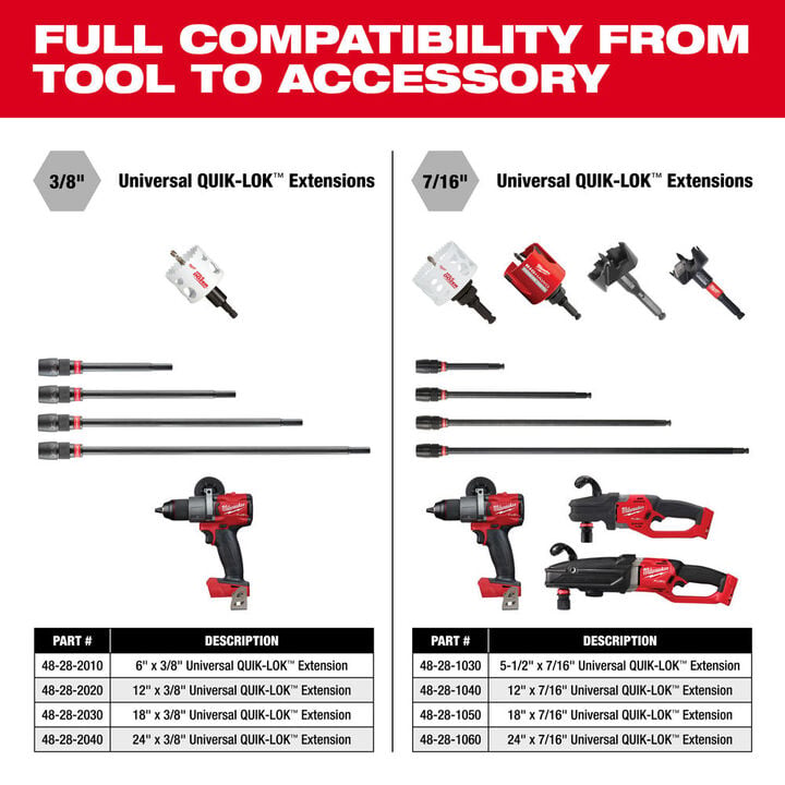 Milwaukee 3/8 in. x 12 in. Bit Extension, large image number 2