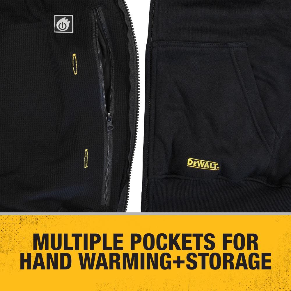 DeWalt DCHJ067B Black Heated Hoodie Medium