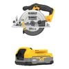 DEWALT 20V MAX 6-1/2 Inch Circular Saw & 20V MAX XR POWERSTACK Compact 1.7Ah Battery Bundle, small image number 1
