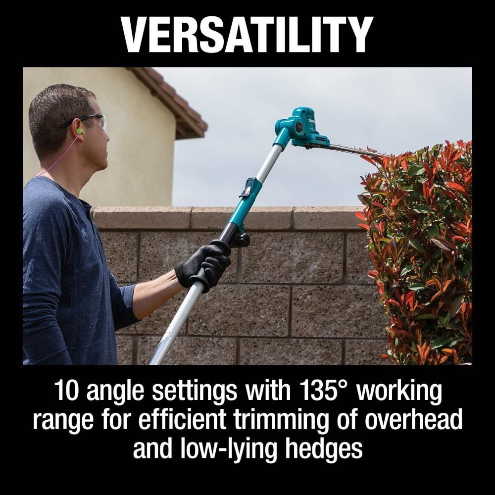 Makita 18V LXT Hedge Trimmer Lithium Ion Cordless 18in Telescoping Articulating Pole (Bare Tool), large image number 8