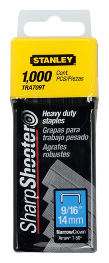 Stanley 1000 Units 9/16 In. Heavy Duty Staples, large image number 0