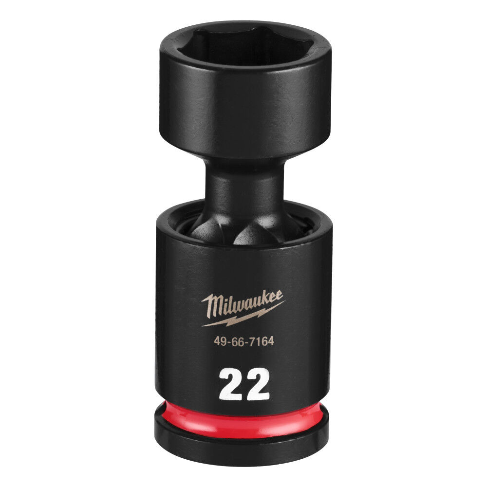 Milwaukee SHOCKWAVE Impact Duty 1/2 Inch Drive 22MM Standard Swivel Socket - 49-66-7164