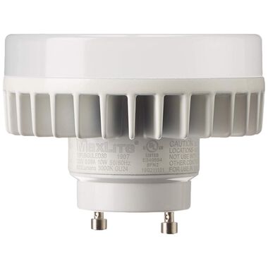 Leviton 10W 120VAC 60HZ White LED Ceiling Keyless Lampholder, large image number 3