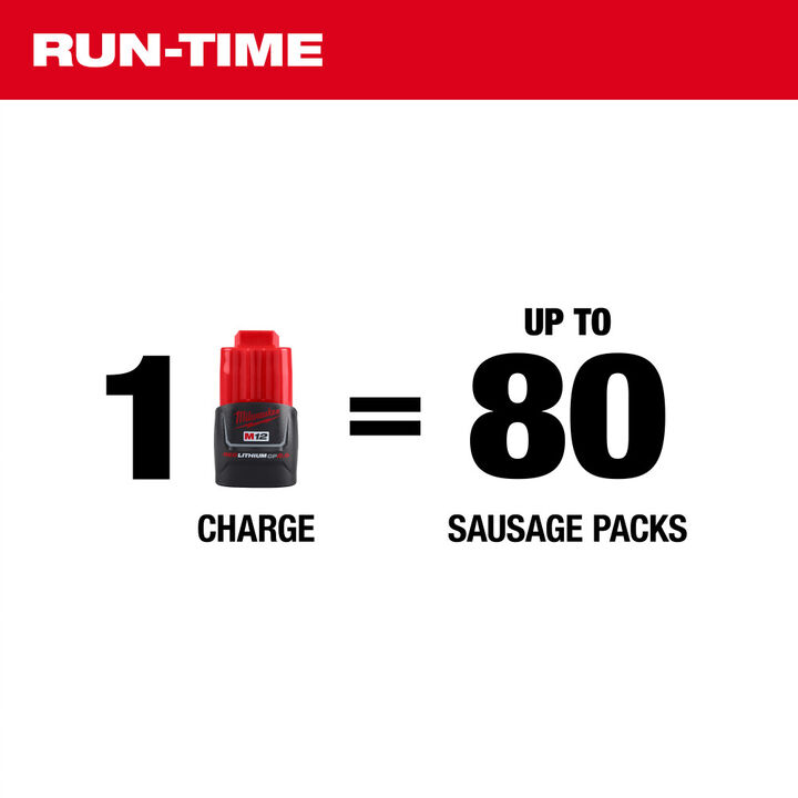 Milwaukee M12 20oz. Aluminum Barrel Sausage Style Caulk and Adhesive Gun Kit, large image number 6