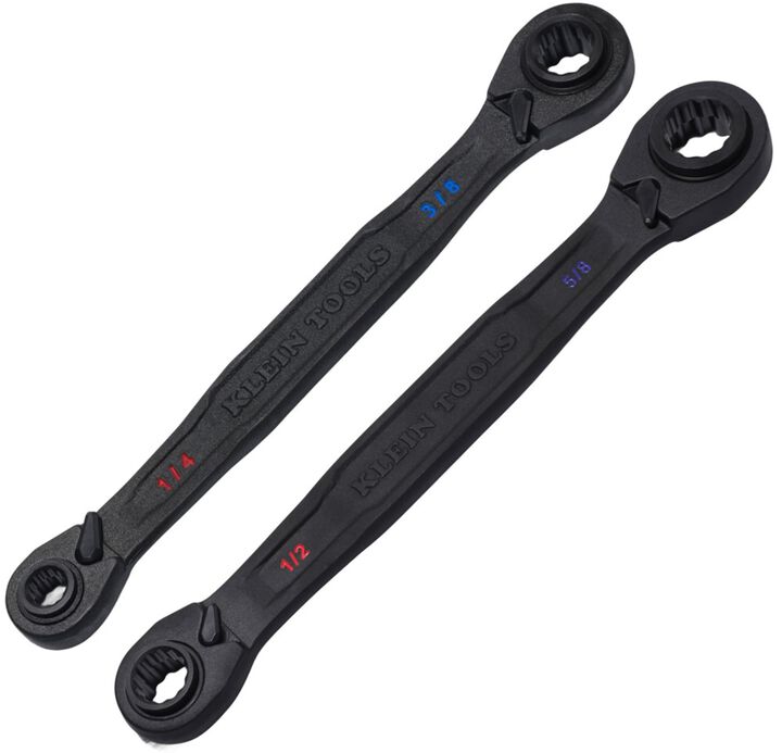 Klein Tools 4 in 1 Ratcheting Wrenches in Small & Medium Bundle