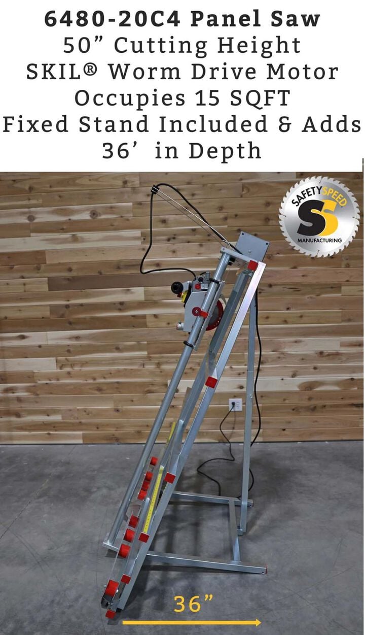 Safety Speed Mfg 50 Inch 120V 3HP Portable Vertical Panel Saw, large image number 1