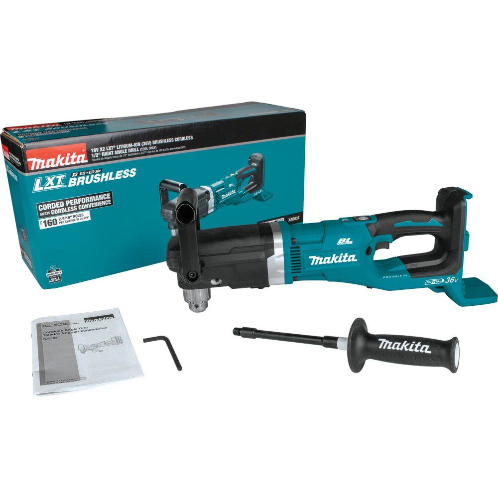 Makita 18V X2 (36V) LXT 1/2in Right Angle Drill (Bare Tool), large image number 14