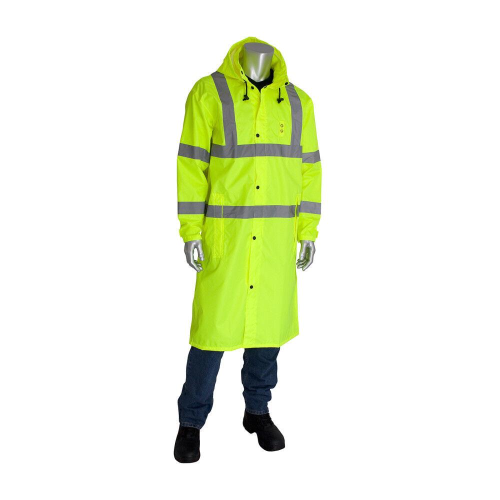 Protective Industrial Products Falcon Raincoat Hi Vis Yellow ANSI