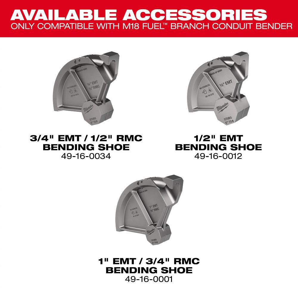 Milwaukee 1 Inch EMT / 3/4 Inch RMC Conduit Bending Shoe, large image number 4
