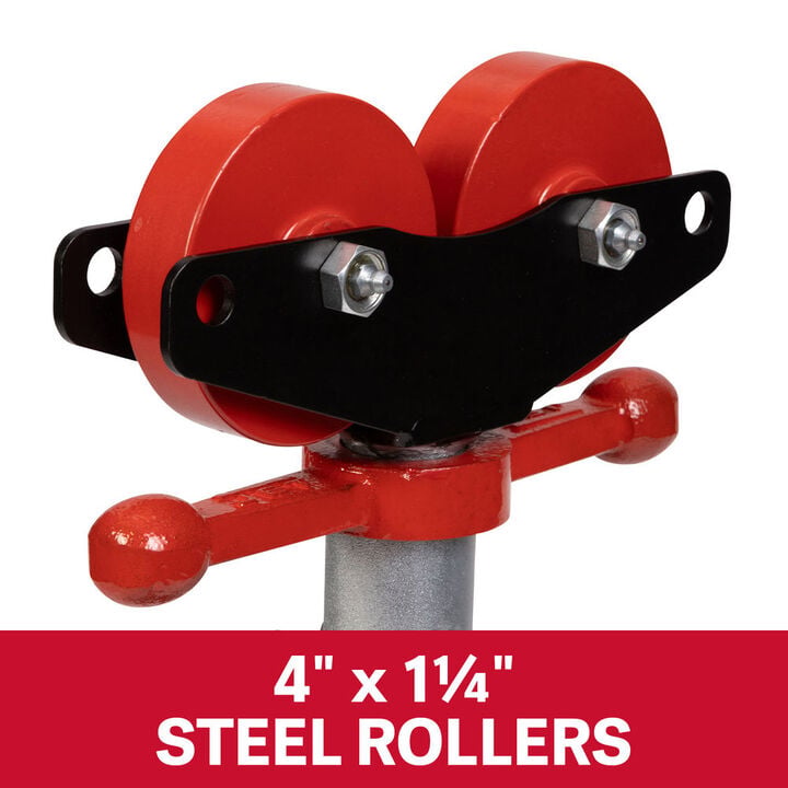 JET Folding Pipe Jack Stand with Steel Rollers, large image number 6