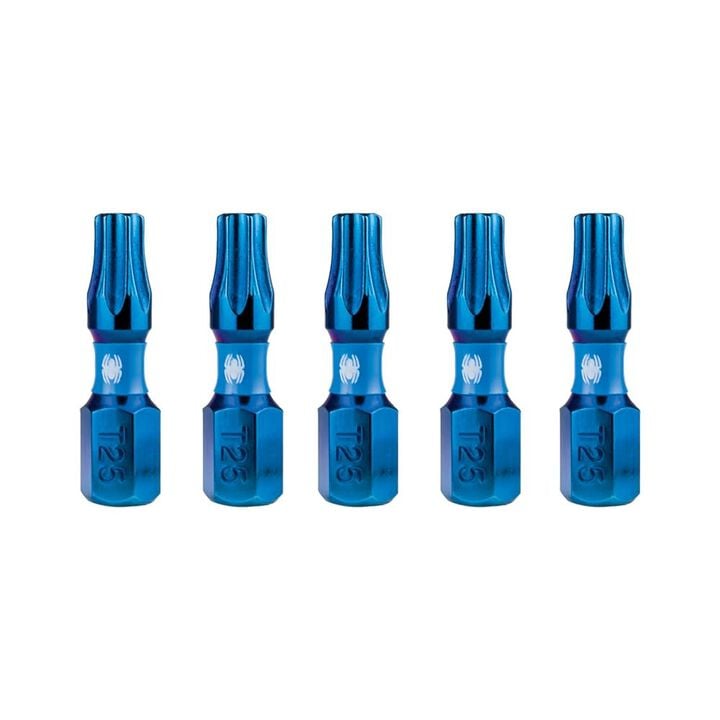 Spyder 1 Inch T25 Impact Driver Bit, 5 Pieces