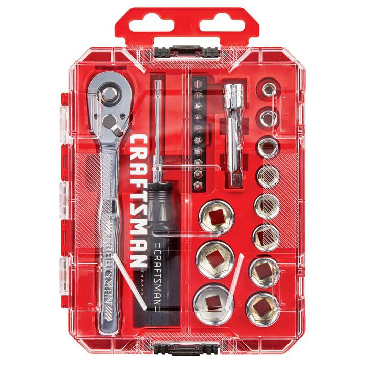 CRAFTSMAN 24Pc 3/8 Inch Drive (SAE) Mechanics Tool Set, large image number 2