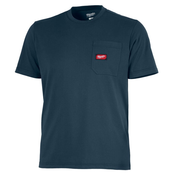 Milwaukee GRIDIRON Pocket T-Shirt Short Sleeve Blue