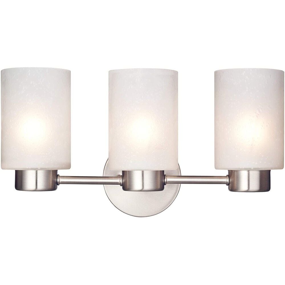 Westinghouse 60W Nickel Sylvestre Three Light Wall Light Fixture – 62279W