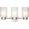 Westinghouse 60W Nickel Sylvestre Three Light Wall Light Fixture, small image number 1