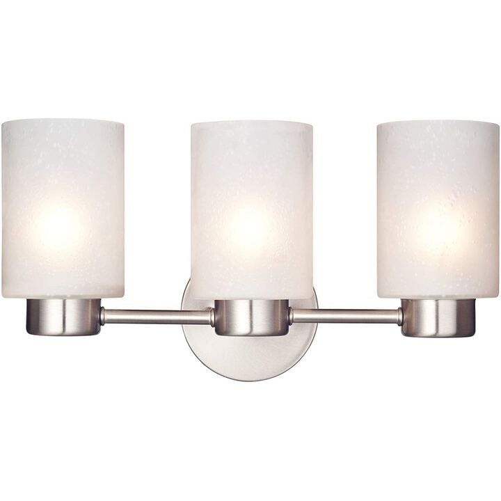 Westinghouse 60W Nickel Sylvestre Three Light Wall Light Fixture