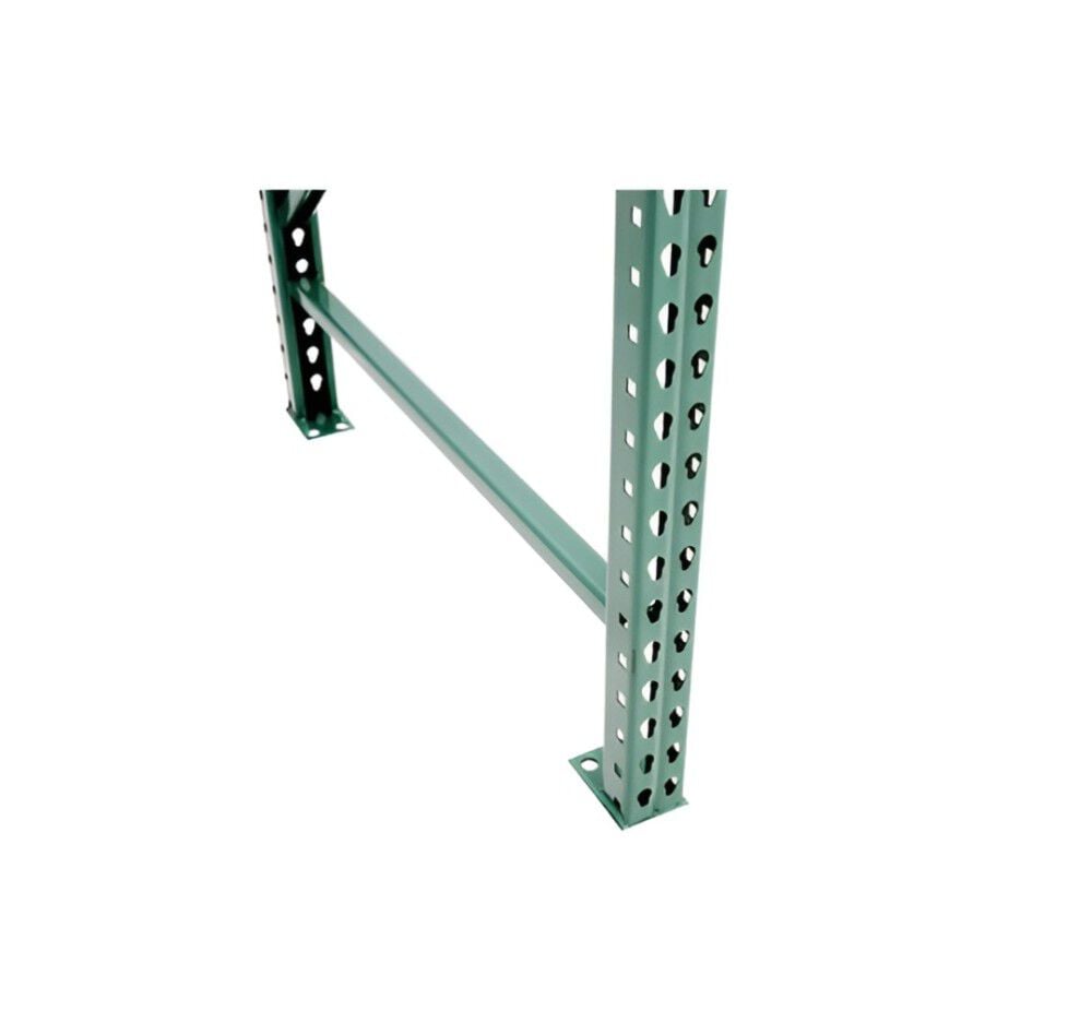WPRP Wholesale 8 Ft x 42 Inch 16700 Lbs Teardrop Pallet Rack End Frame Green, large image number 2