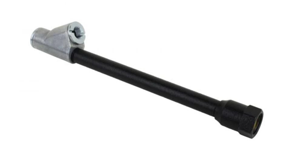 Milton 1/4 Inch FNPT Dual Foot Straight Lock-on Chuck Non-Slip Grip Matte Black Poly Finish Use with Tire Inflator/Pressure Gauges, large image number 1