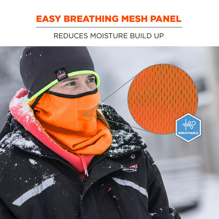Ergodyne 6823 Hinged Balaclava Face Mask Orange, large image number 3