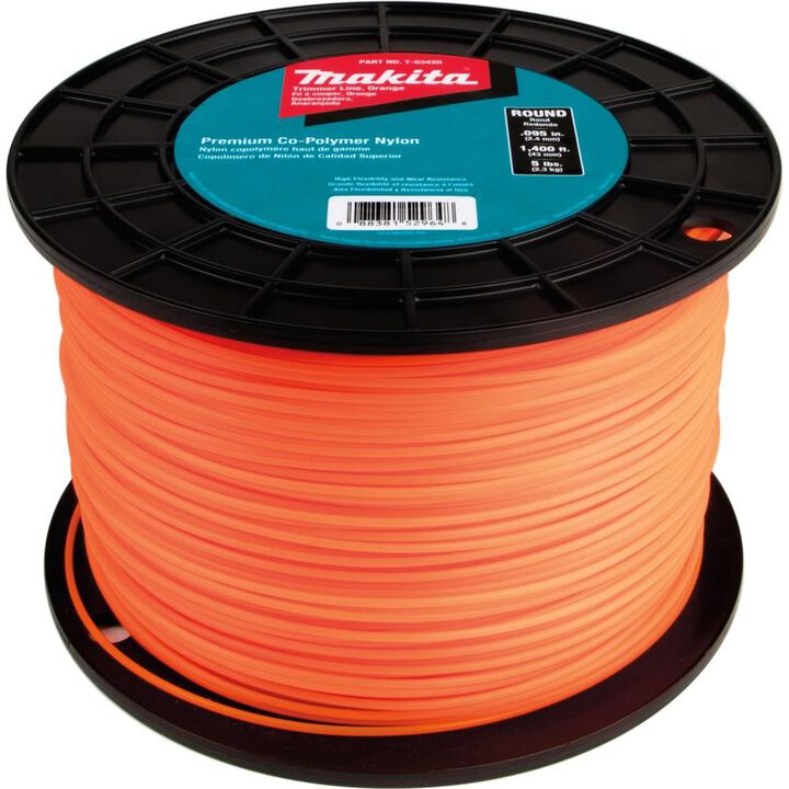 Makita Round Trimmer Line 0.095 Orange 1400 5 lbs.